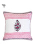 20s Cotton Cushion Cover in Floral Block Print